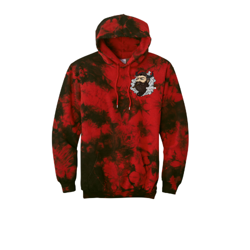 Pitter Patter Let's Get At Her Joe The Bull Guy Tie-Dye Unisex Hoodie