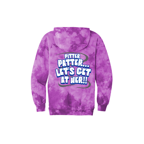 Pitter Patter Let's Get At Her Joe The Bull Guy Tie-Dye Unisex Hoodie