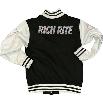 Rich Rite Rhinestone Varsity Jacket