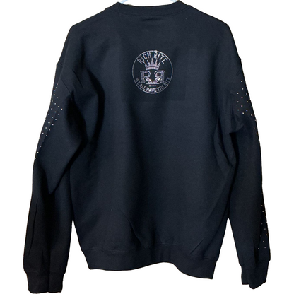 Rich Rite Glitter Rhinestone Unisex Sweatshirt