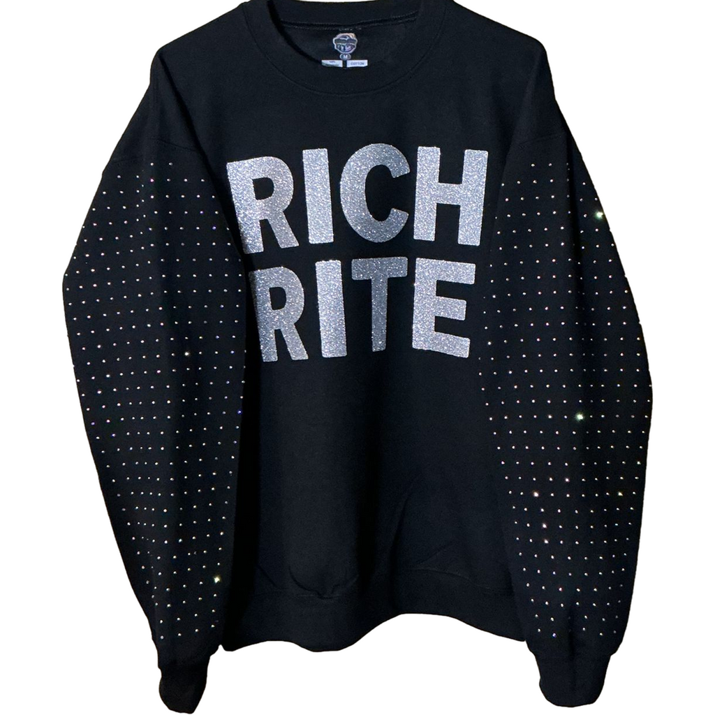 Rich Rite Glitter Rhinestone Unisex Sweatshirt