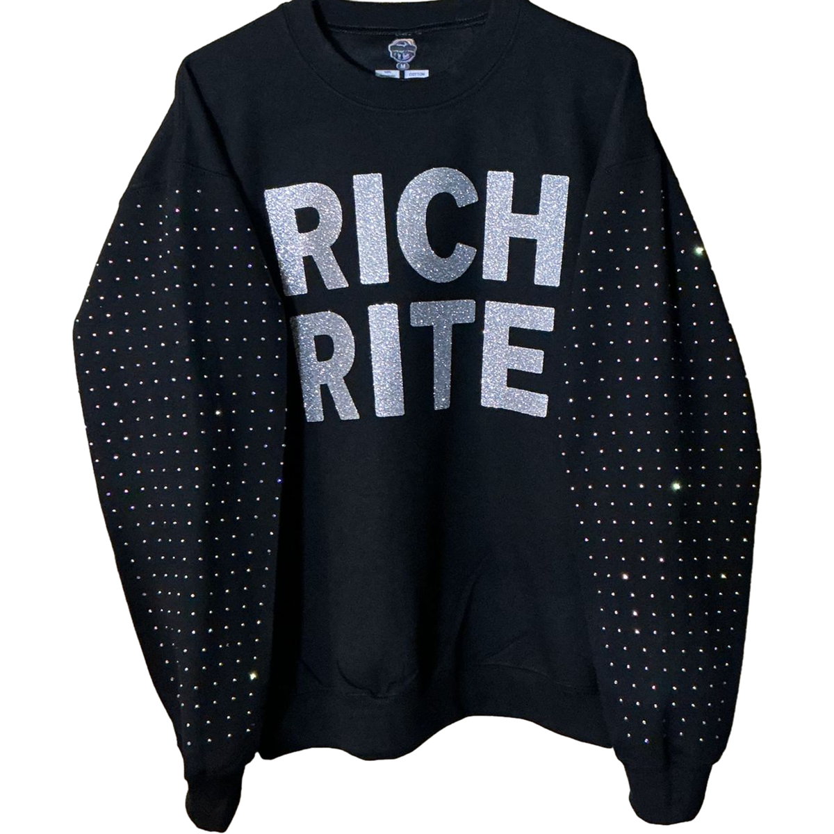 Rich Rite Glitter Rhinestone Unisex Sweatshirt