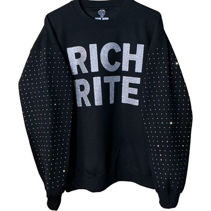 Rich Rite Glitter Rhinestone Unisex Sweatshirt