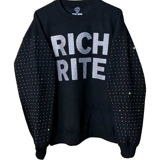 Rich Rite Glitter Rhinestone Unisex Sweatshirt