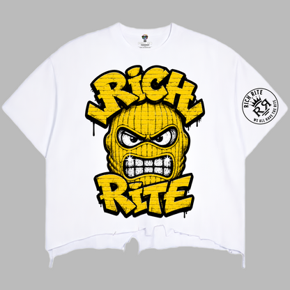 Rich Rite Vintage Wash Boxy Distressed Hem T-Shirt  ***PLEASE ALLOW UP TO TWO WEEKS FOR DELIVERY FOR THIS ITEM***