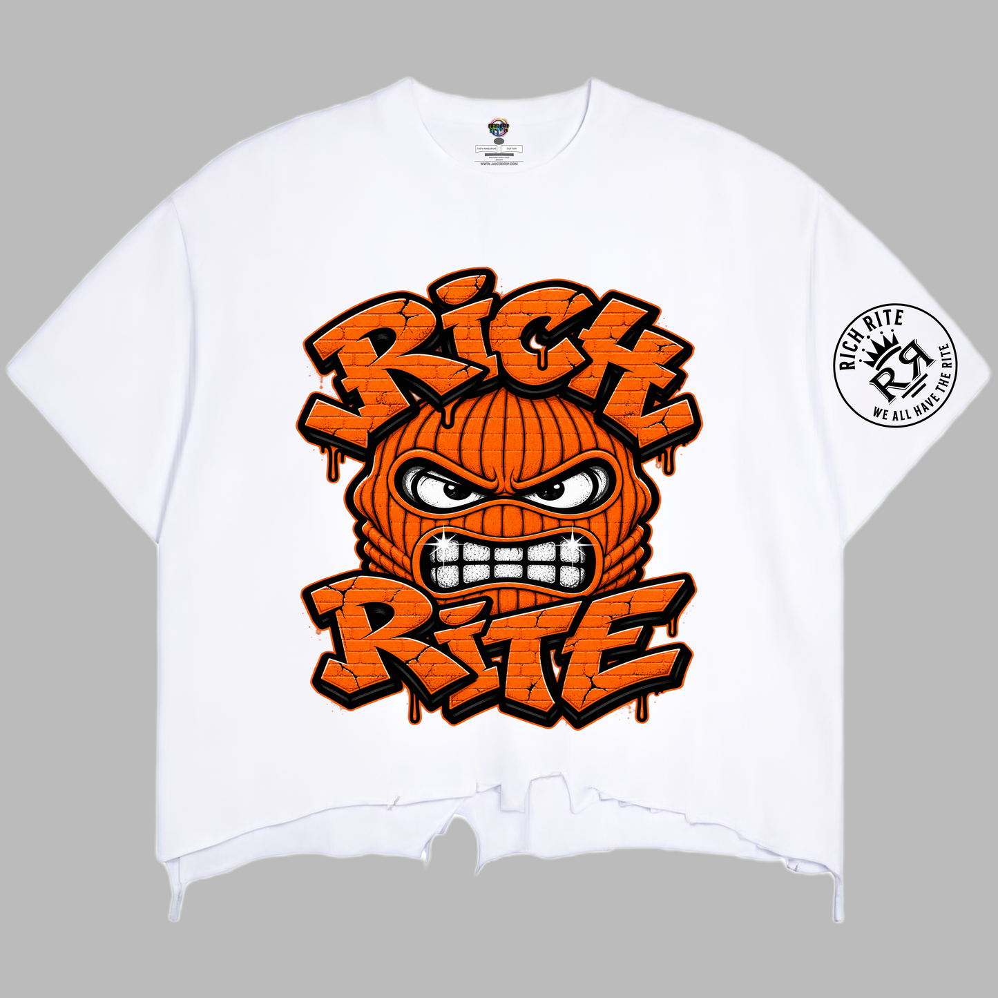 Rich Rite Vintage Wash Boxy Distressed Hem T-Shirt  ***PLEASE ALLOW UP TO TWO WEEKS FOR DELIVERY FOR THIS ITEM***