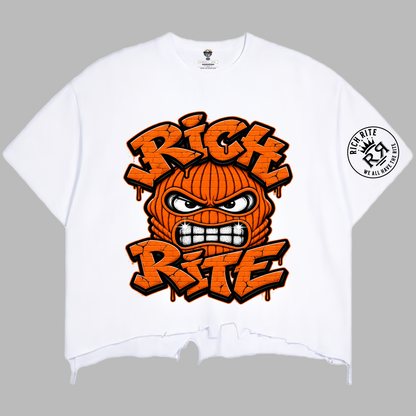 Rich Rite Vintage Wash Boxy Distressed Hem T-Shirt  ***PLEASE ALLOW UP TO TWO WEEKS FOR DELIVERY FOR THIS ITEM***