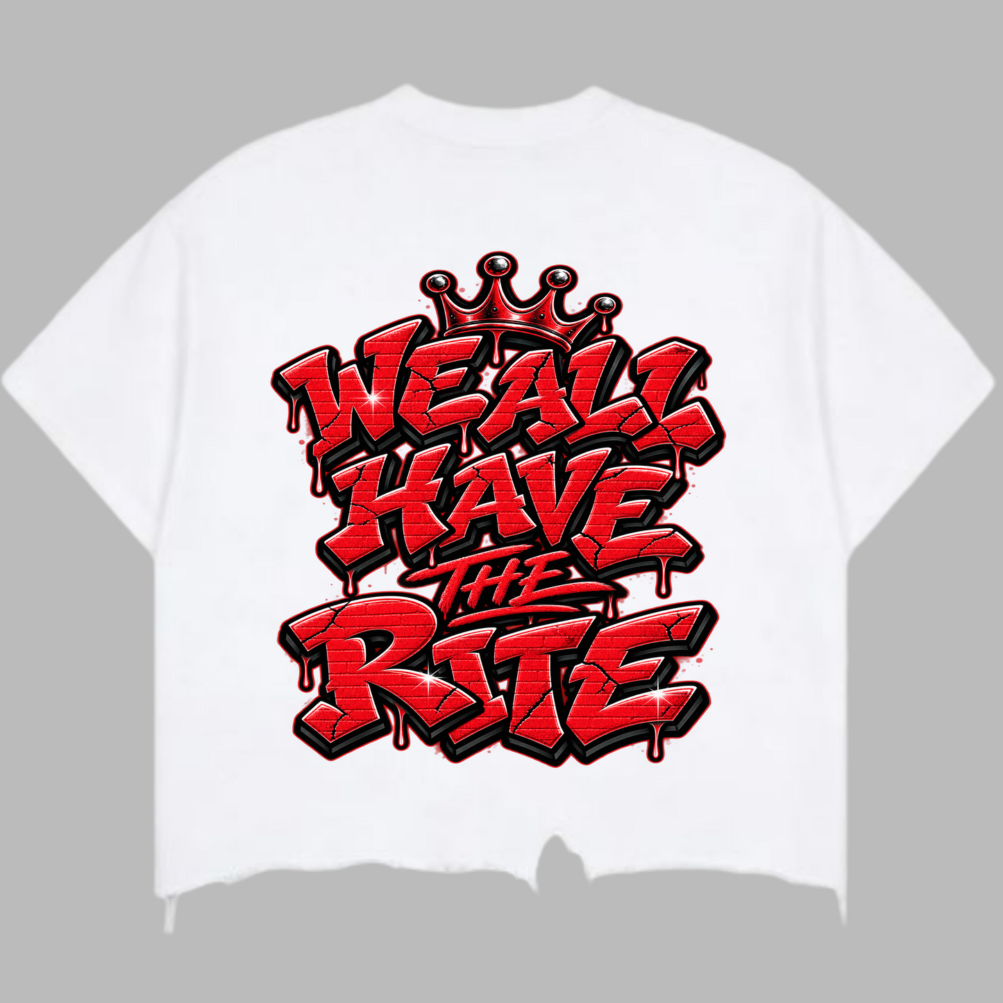 Rich Rite Vintage Wash Boxy Distressed Hem T-Shirt  ***PLEASE ALLOW UP TO TWO WEEKS FOR DELIVERY FOR THIS ITEM***