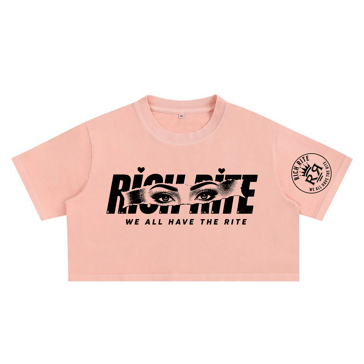 Snow Washed Rich Rite Crop Top ( runs small) *** PRE-ORDER. PLEASE ALLOW UP TO TWO WEEKS FOR DELIVERY FOR THIS ITEM***