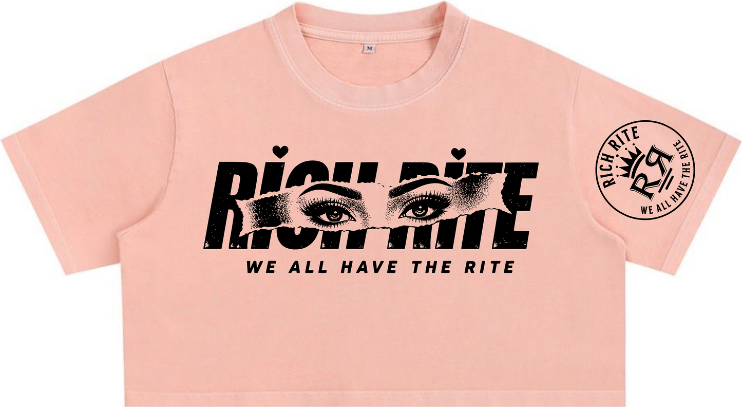 Snow Washed Rich Rite Crop Top ***PLEASE ALLOW UP TO TWO WEEKS FOR DELIVERY FOR THIS ITEM***