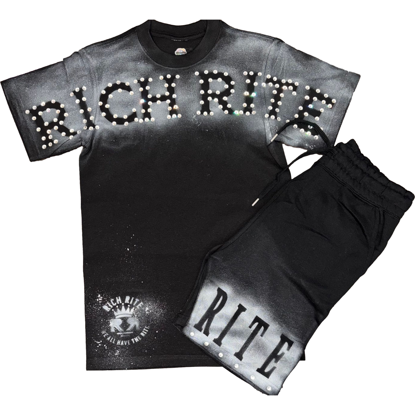 Rich Rite Heavyweight Rhinestone spray Paint Short Set