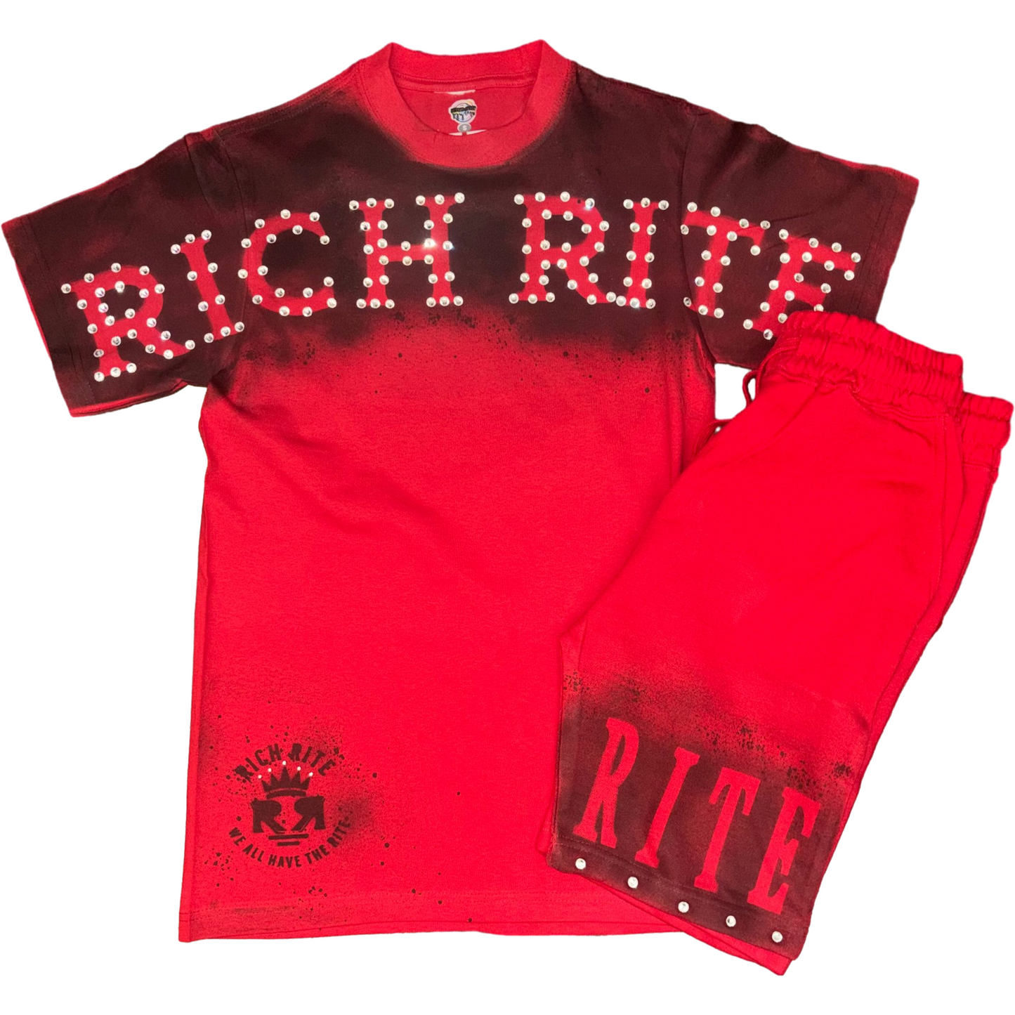 Rich Rite Heavyweight Rhinestone spray Paint Short Set