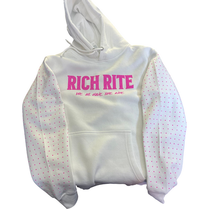 Rich Rite Glitter Rhinestone Unisex Hoodie