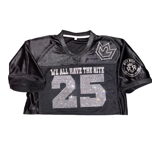 Rich Rite Rhinesetone/Glitter Cropped Jersey