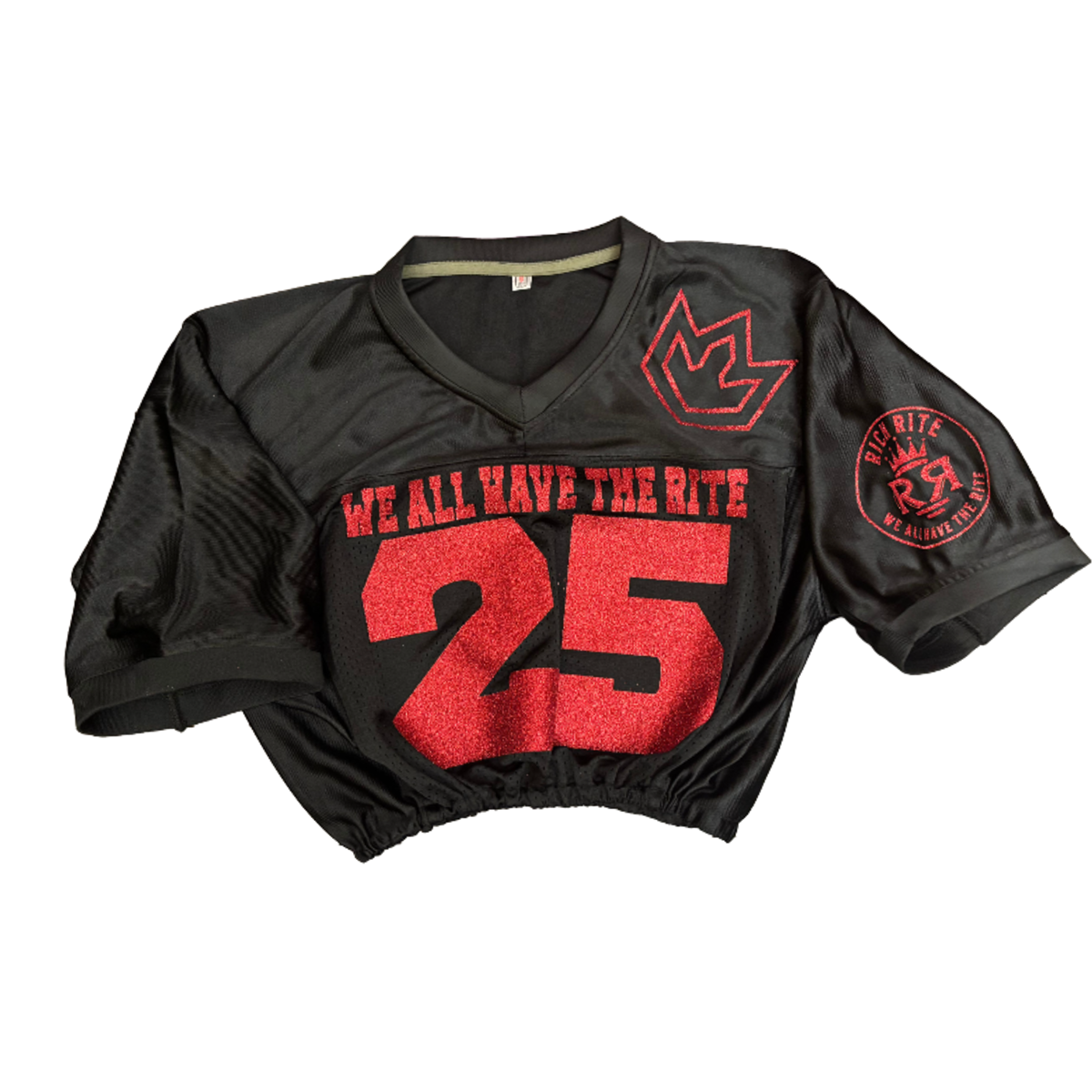 Rich Rite Scrunched Glitter Cropped Jerseys