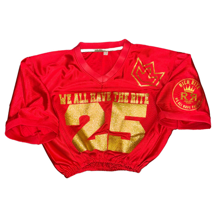 Rich Rite Scrunched Glitter Cropped Jerseys