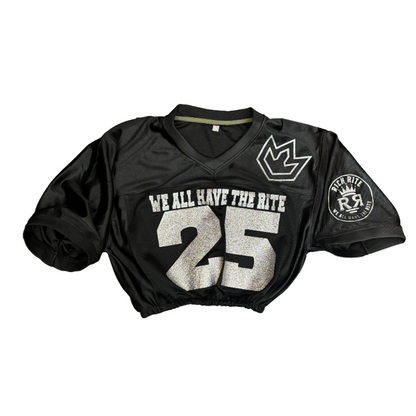 Rich Rite Scrunched Glitter Cropped Jerseys