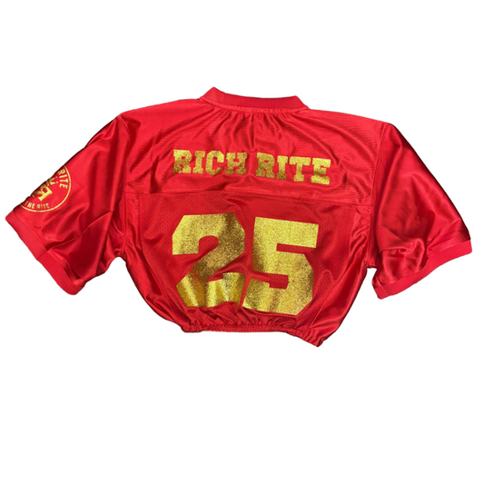 Rich Rite Scrunched Glitter Cropped Jerseys