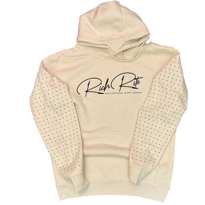 Rich Rite Black Rhinestone Unisex Hoodie