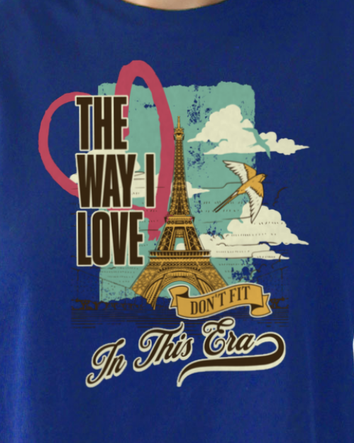 The Way I Love Don't Fit In This Era Relaxed Fit Cropped Graphic T-shirt