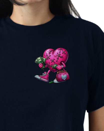 Got Out My Feelings And Got In My Bag Relaxed Fit Cropped Graphic T-shirt